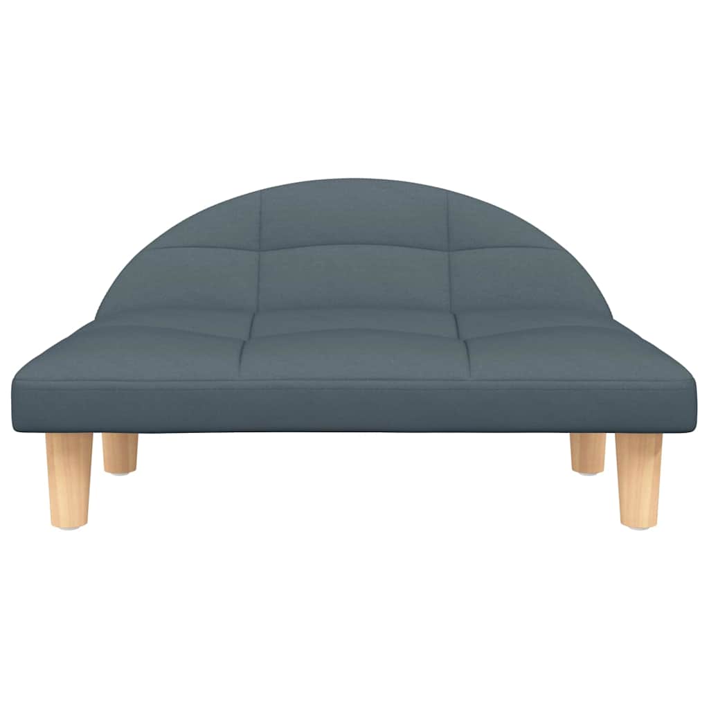 Cuccia per cani comodo divano scuro 70 x 52 x 30 cm tessuto grigio 02_0043180