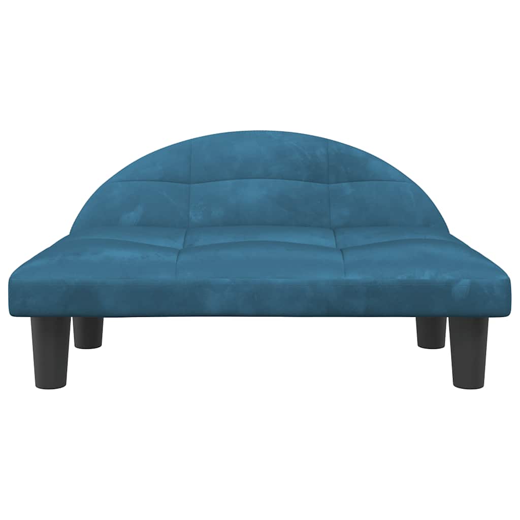 Comodo divano letto per cani 70 x 52 x 30 cm velluto blu 02_0042898