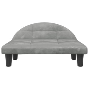 Comodo divano letto per cani leggero 70 x 52 x 30 cm velluto grigio 02_0043120