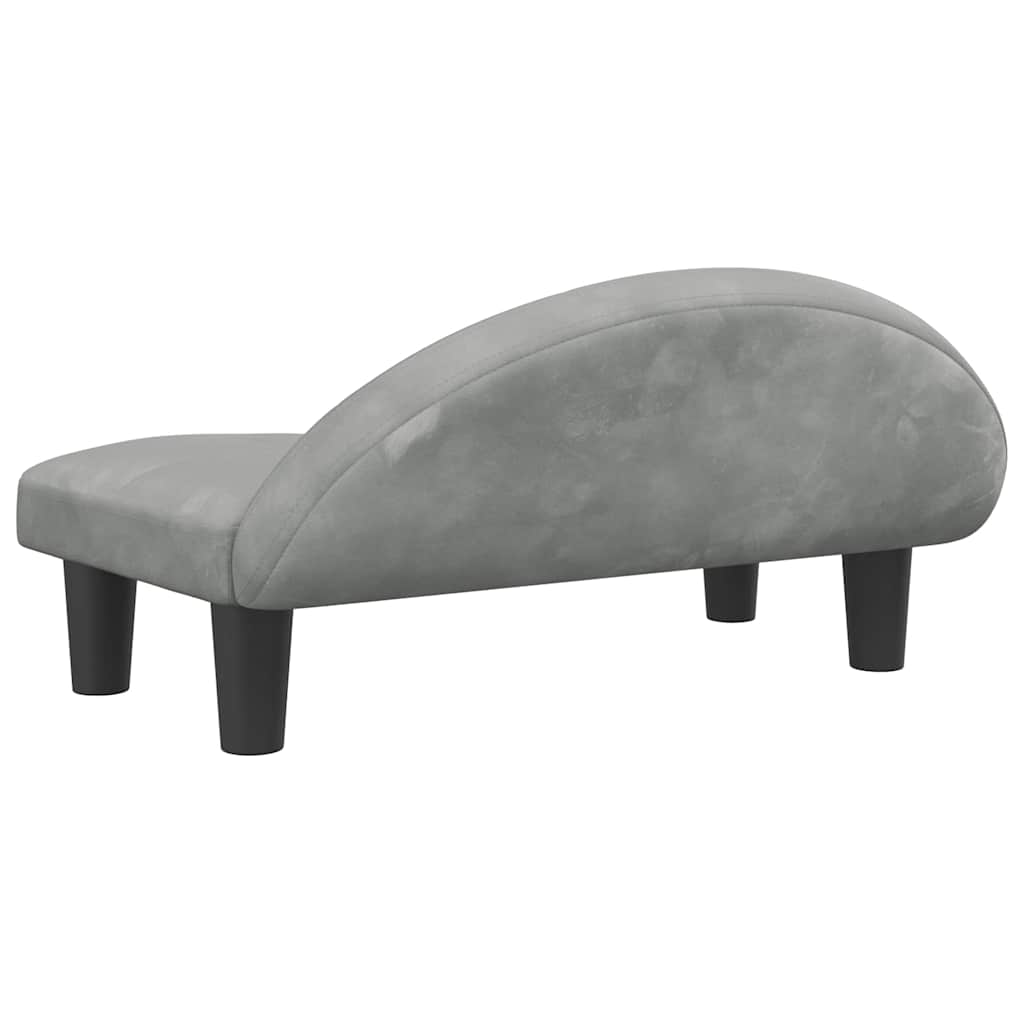 Comodo divano letto per cani leggero 70 x 52 x 30 cm velluto grigio 02_0043120