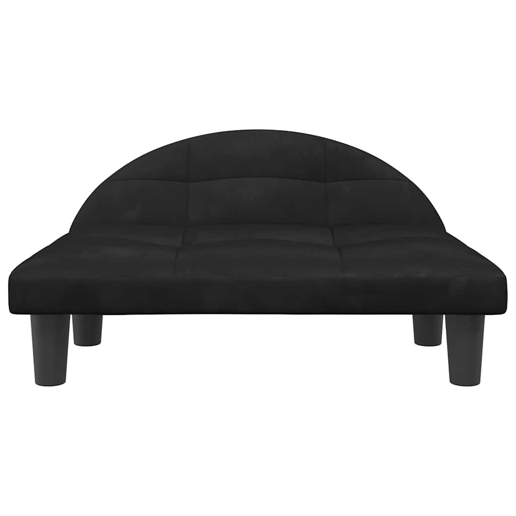 Comodo divano letto per cani 70 x 52 x 30 cm velluto nero 02_0042901