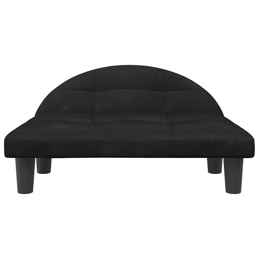 Comodo divano letto per cani 70 x 52 x 30 cm velluto nero 02_0042901