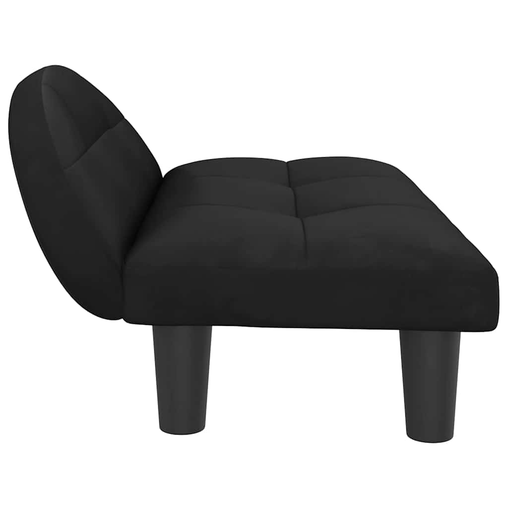 Comodo divano letto per cani 70 x 52 x 30 cm velluto nero 02_0042901