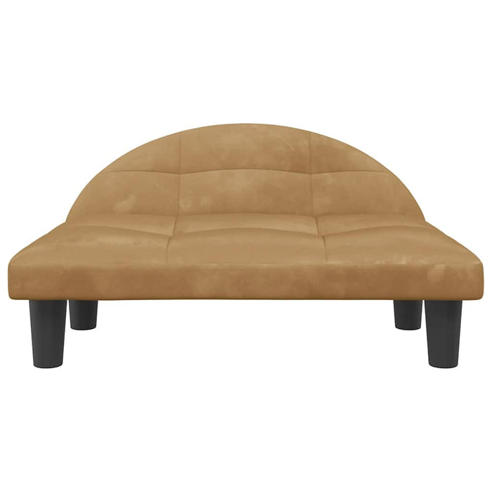 Comodo divano letto per cani 70 x 52 x 30 cm velluto marrone 02_0042900