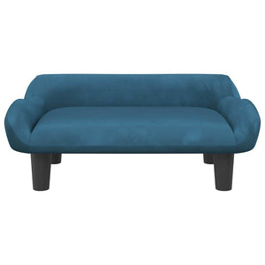 Lettino per Cani Blu 70x40x24 cm in Velluto