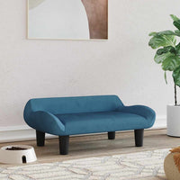 Lettino per Cani Blu 70x40x24 cm in Velluto