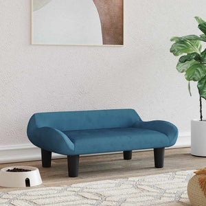 Lettino per Cani Blu 70x40x24 cm in Velluto