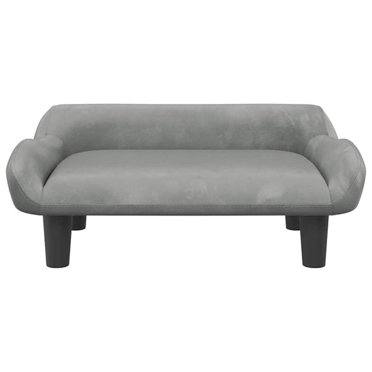Comodo divano letto per cani leggero 70 x 40 x 24 cm velluto grigio 02_0043102