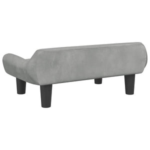 Lettino per Cani Grigio Chiaro 70x40x24 cm in Velluto 171952