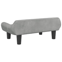Comodo divano letto per cani leggero 70 x 40 x 24 cm velluto grigio 02_0043102