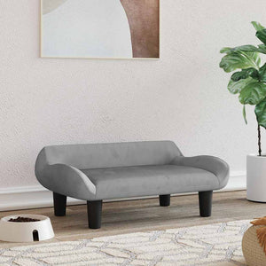 Lettino per Cani Grigio Chiaro 70x40x24 cm in Velluto 171952