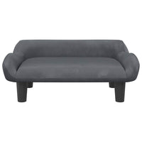 Lettino per Cani Grigio Scuro 70x40x24 cm in Velluto 171953