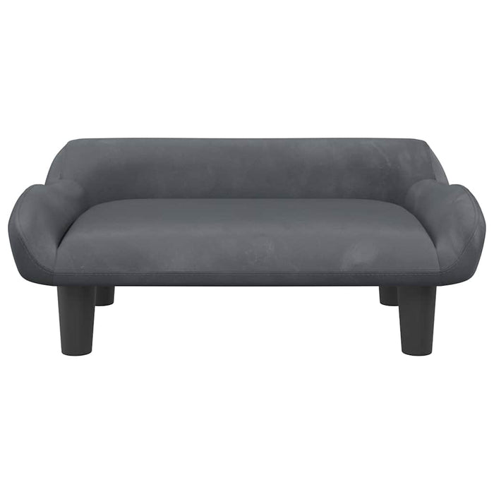 Lettino per Cani Grigio Scuro 70x40x24 cm in Velluto 171953
