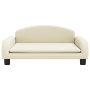Comodo divano letto per cani 70 x 45 x 30 cm in similpelle color crema 02_0042822