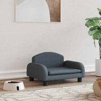 Lettino per Cani Grigio Scuro 50x40x30 cm in Tessuto 171972