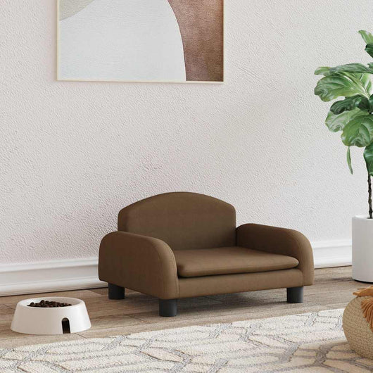 Lettino per Cani Marrone 50x40x30 cm in Tessuto 171973