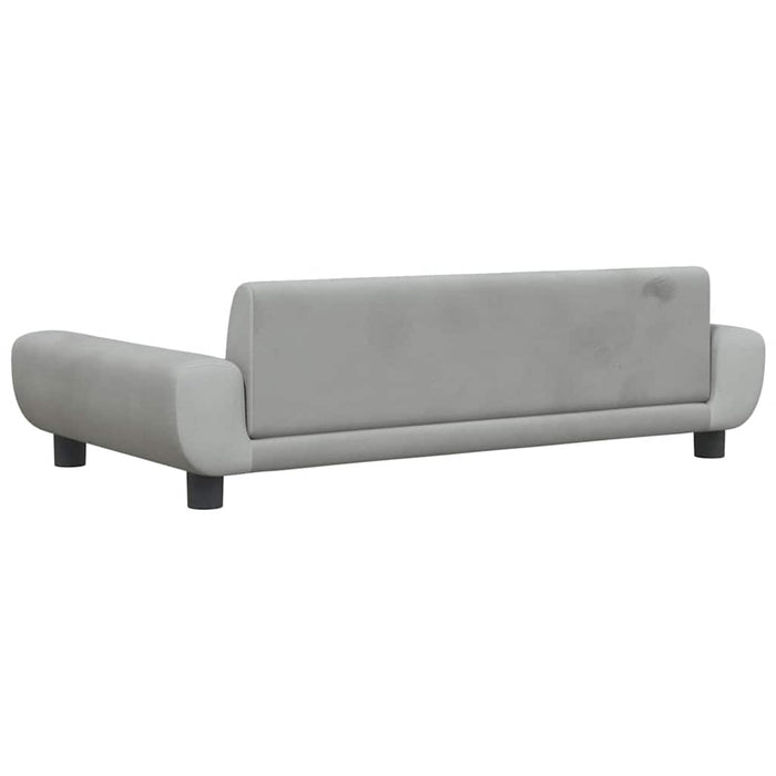 Cuccia per cani comodo divano leggero 100 x 54 x 33 cm velluto grigio 02_0043090