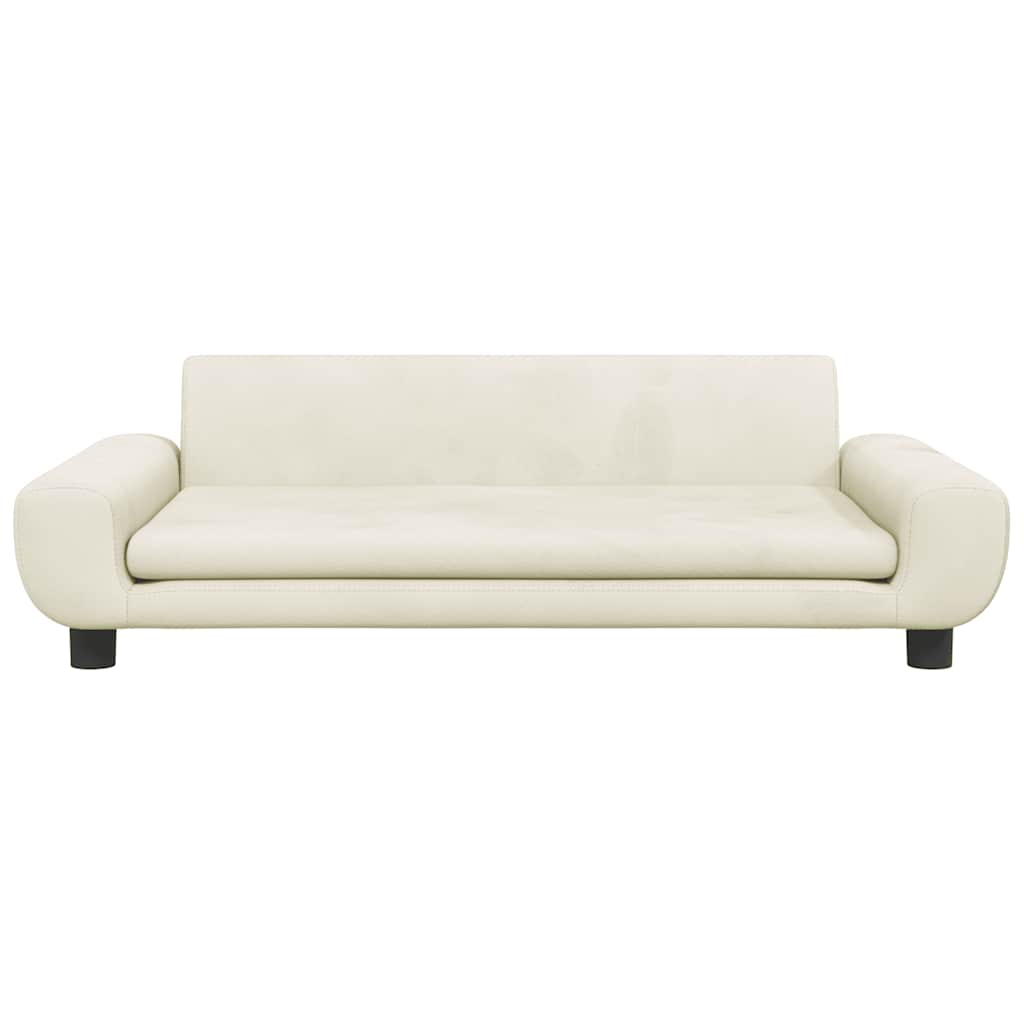 Lettino per Cani Crema 100x54x33 cm in Velluto