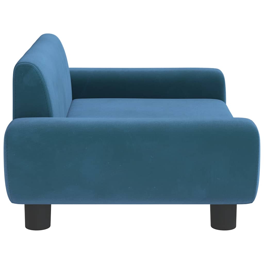 Cuccia per cani comodo divano 70 x 45 x 33 cm velluto Blu 02_0042874