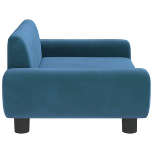 Cuccia per cani comodo divano 70 x 45 x 33 cm velluto Blu 02_0042874