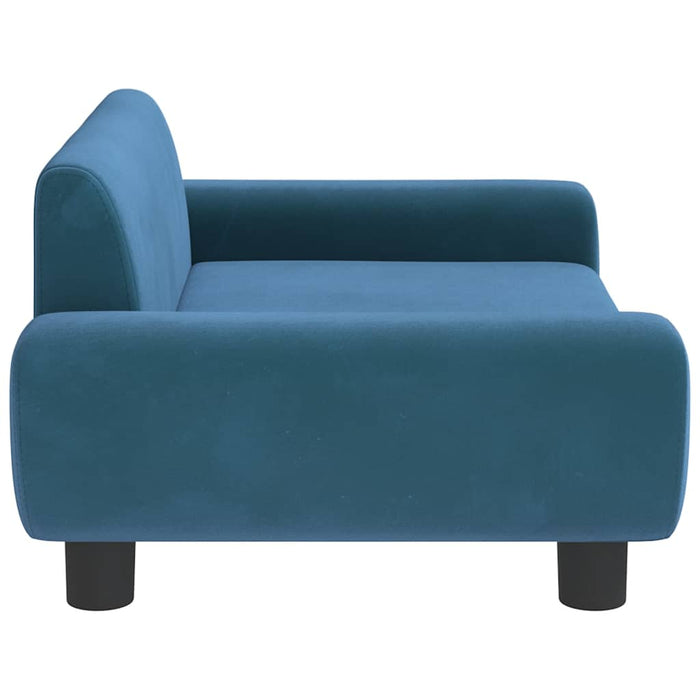 Cuccia per cani comodo divano 70 x 45 x 33 cm velluto Blu 02_0042874