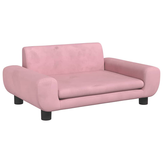 Cuccia per cani comodo divano 70 x 45 x 33 cm velluto Rosa 02_0042878