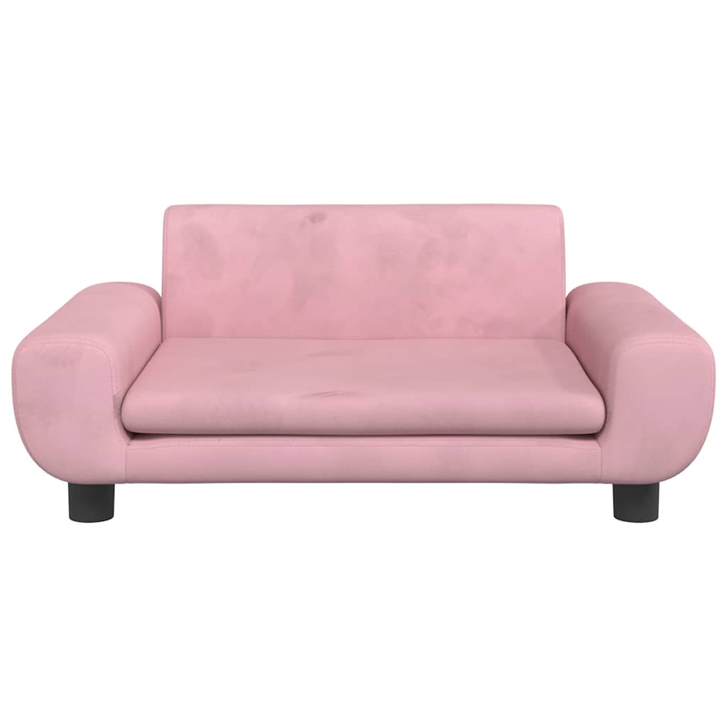 Cuccia per cani comodo divano 70 x 45 x 33 cm velluto Rosa 02_0042878