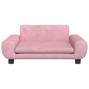 Cuccia per cani comodo divano 70 x 45 x 33 cm velluto Rosa 02_0042878