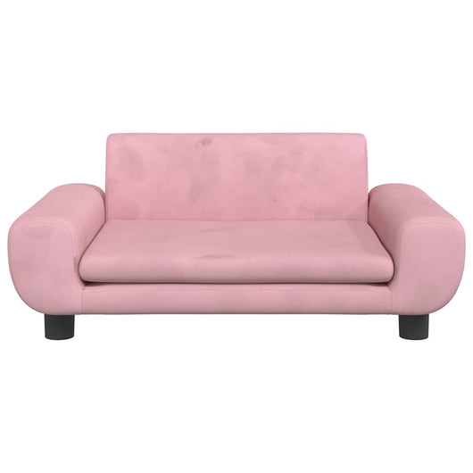 Cuccia per cani comodo divano 70 x 45 x 33 cm velluto Rosa 02_0042878
