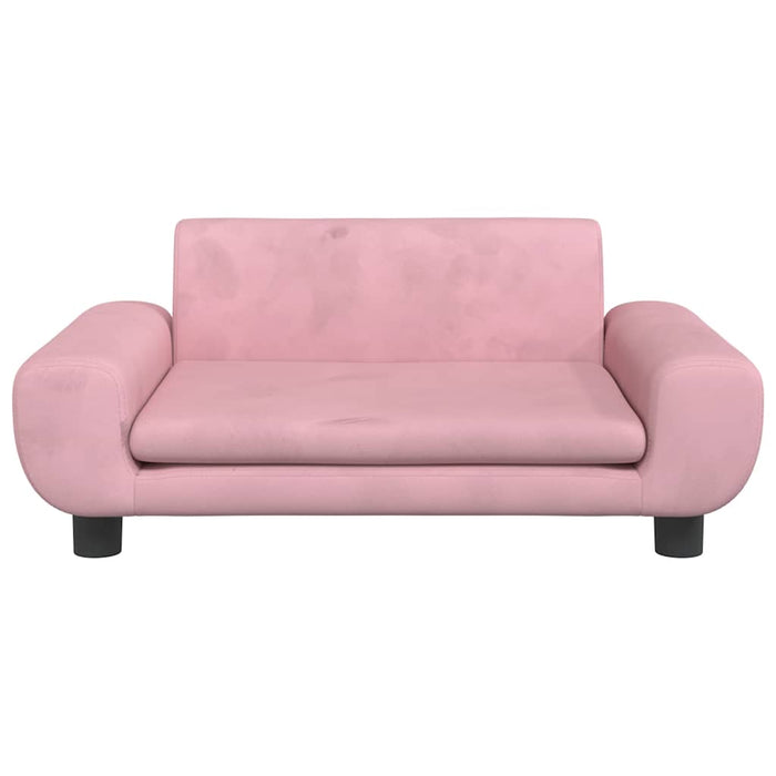 Cuccia per cani comodo divano 70 x 45 x 33 cm velluto Rosa 02_0042878