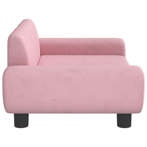Cuccia per cani comodo divano 70 x 45 x 33 cm velluto Rosa 02_0042878
