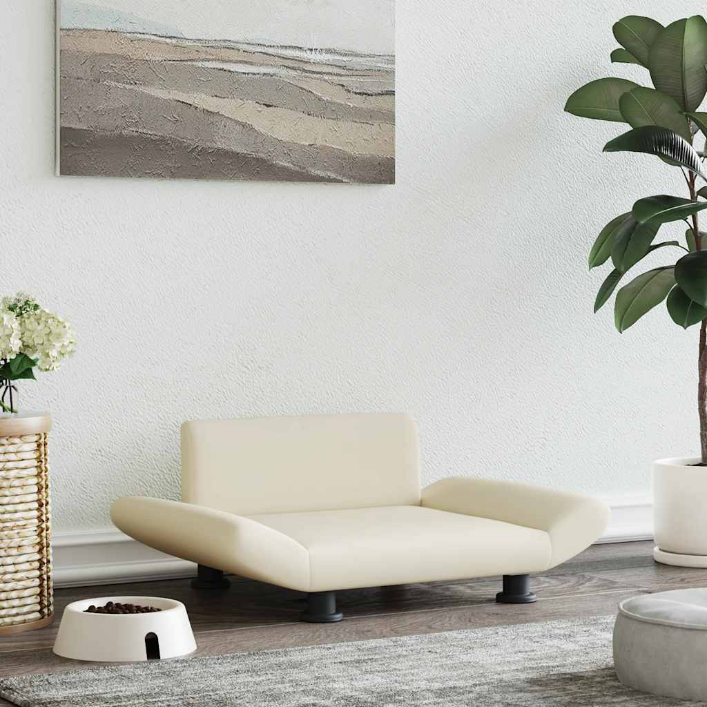 Lettino per Cani Crema 70x45x28 cm in Similpelle