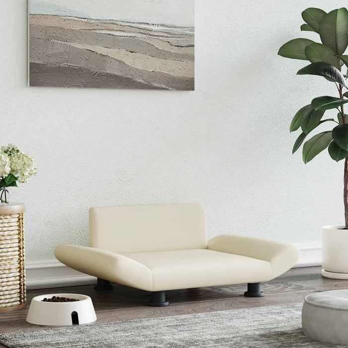 Lettino per Cani Crema 70x45x28 cm in Similpelle
