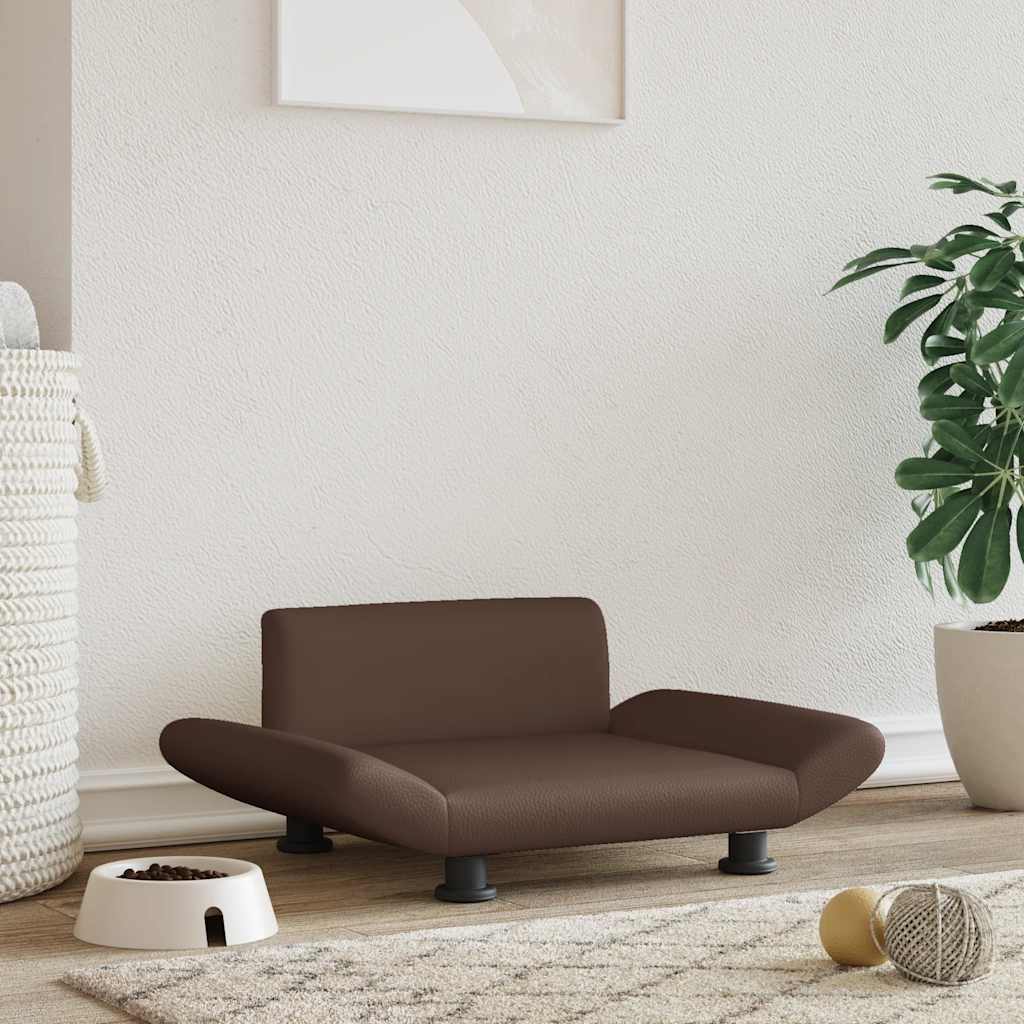 Lettino per Cani Marrone 70x45x28 cm in Similpelle 172003