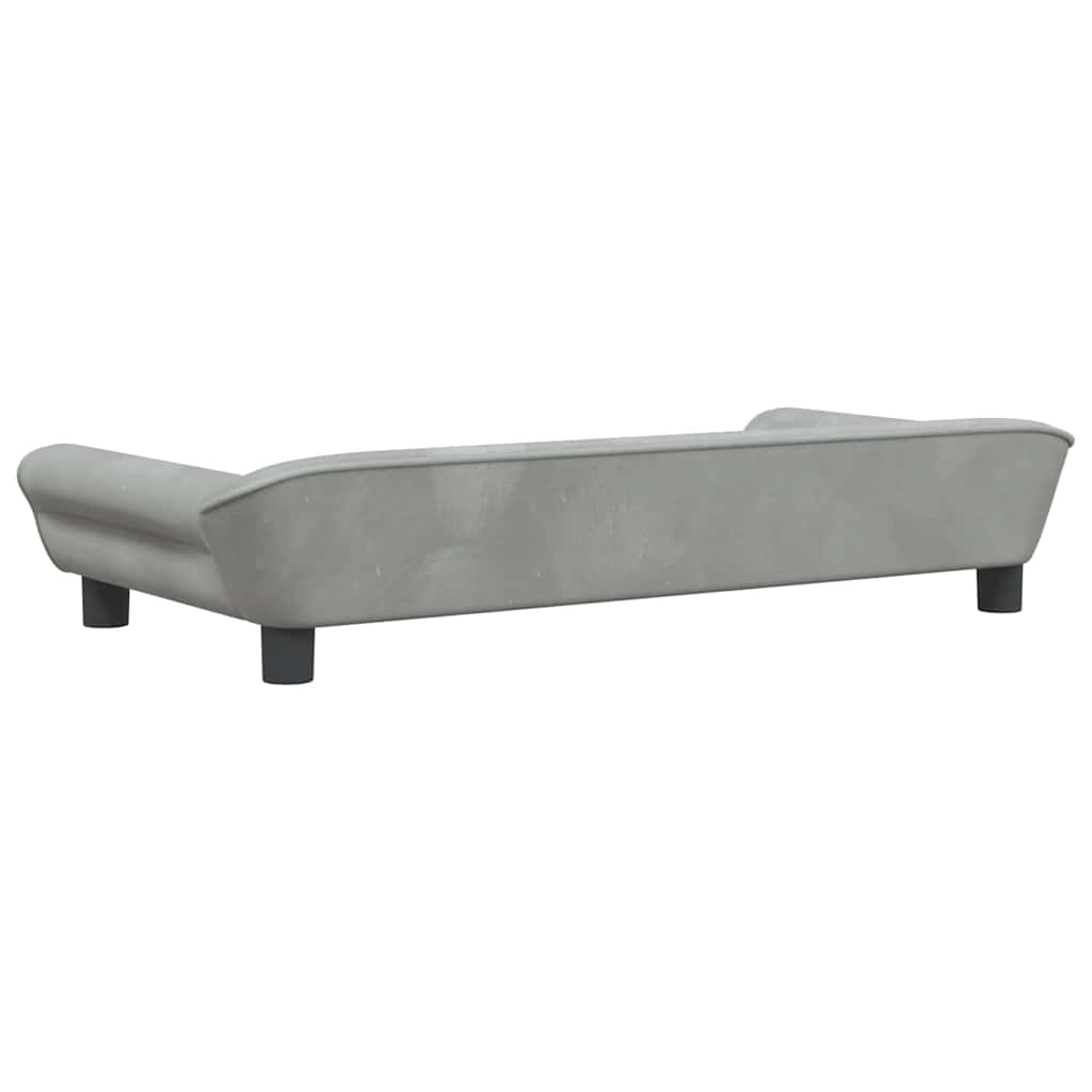 Lettino per Cani Grigio Chiaro 100x50x21 cm in Velluto 172006