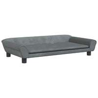 Cuccia per cani divano letto comodo scuro 100 x 50 x 21 cm velluto grigio 02_0043154