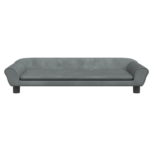 Cuccia per cani divano letto comodo scuro 100 x 50 x 21 cm velluto grigio 02_0043154