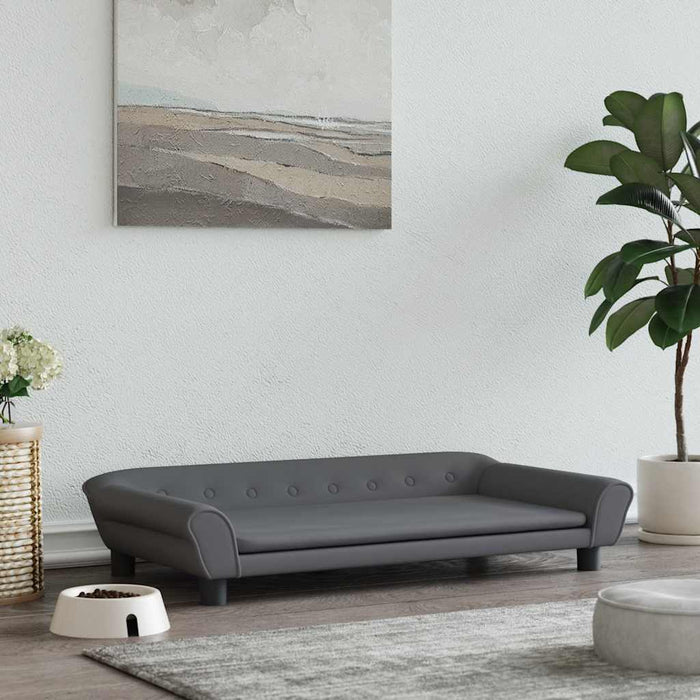 Lettino per Cani Grigio Scuro 100x50x21 cm in Velluto 172007