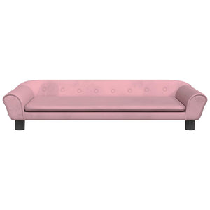Cuccia per cani comodo divano 100 x 50 x 21 cm velluto Rosa 02_0042602