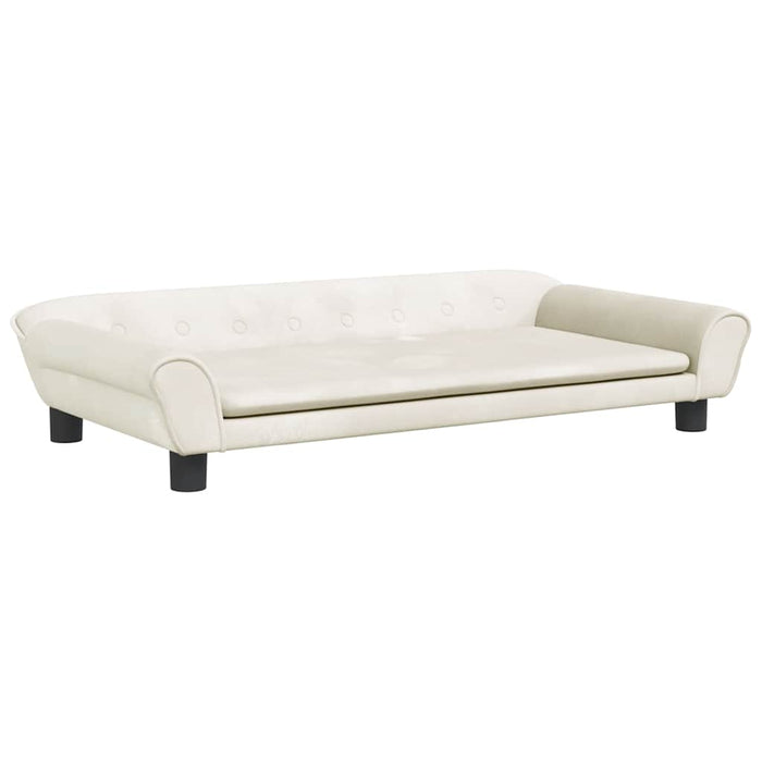 Comodo divano letto per cani 100 x 50 x 21 cm velluto crema 02_0042599