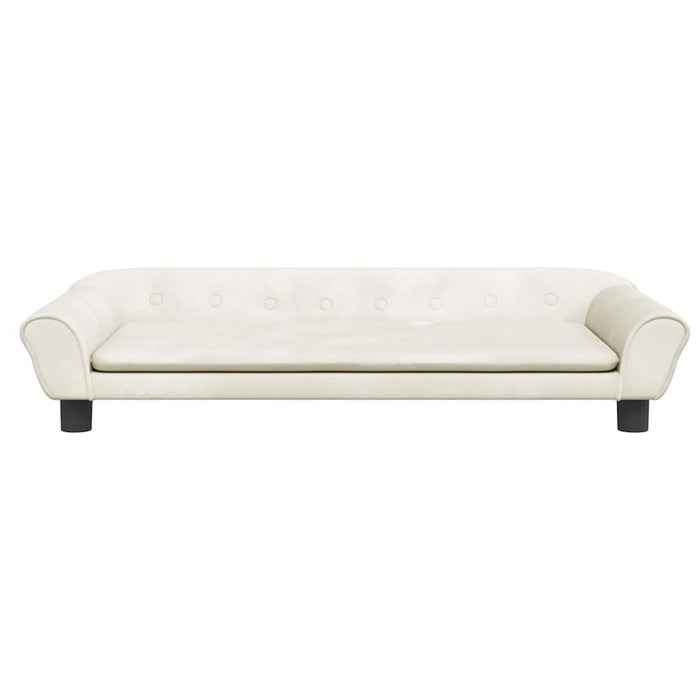 Comodo divano letto per cani 100 x 50 x 21 cm velluto crema 02_0042599