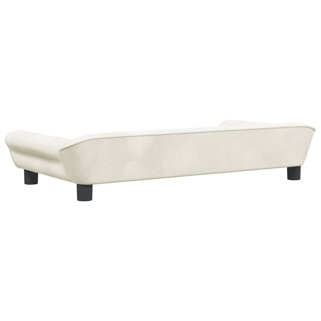 Comodo divano letto per cani 100 x 50 x 21 cm velluto crema 02_0042599