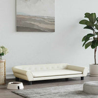 Lettino per Cani Crema 100x50x21 cm in Velluto 172011