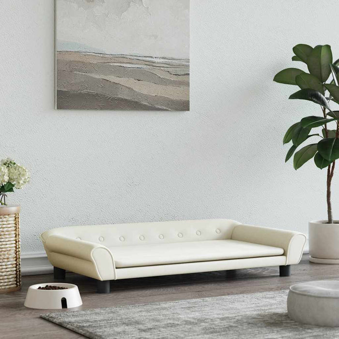 Lettino per Cani Crema 100x50x21 cm in Velluto 172011