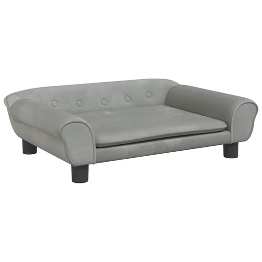 Cuccia per cani comodo divano leggero 70 x 48 x 22 cm velluto grigio 02_0043116