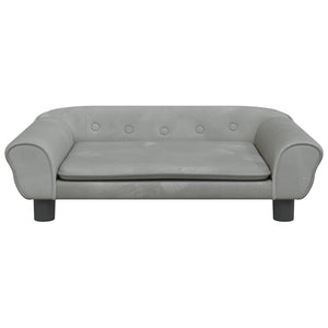 Cuccia per cani comodo divano leggero 70 x 48 x 22 cm velluto grigio 02_0043116