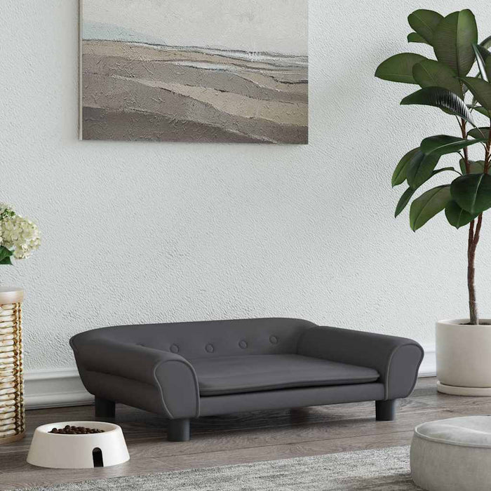 Lettino per Cani Grigio Scuro 70x48x22 cm in Vellutocod mxl 71204