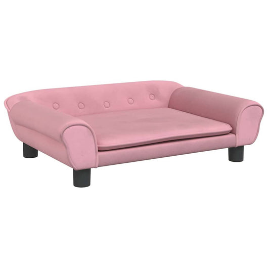 Cuccia per cani comodo divano 70 x 48 x 22 cm velluto Rosa 02_0042887
