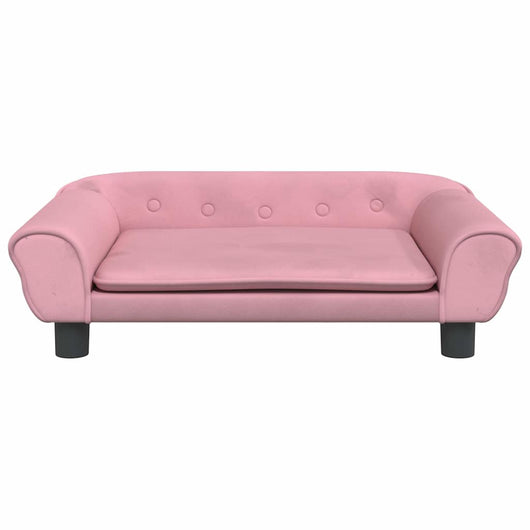 Cuccia per cani comodo divano 70 x 48 x 22 cm velluto Rosa 02_0042887