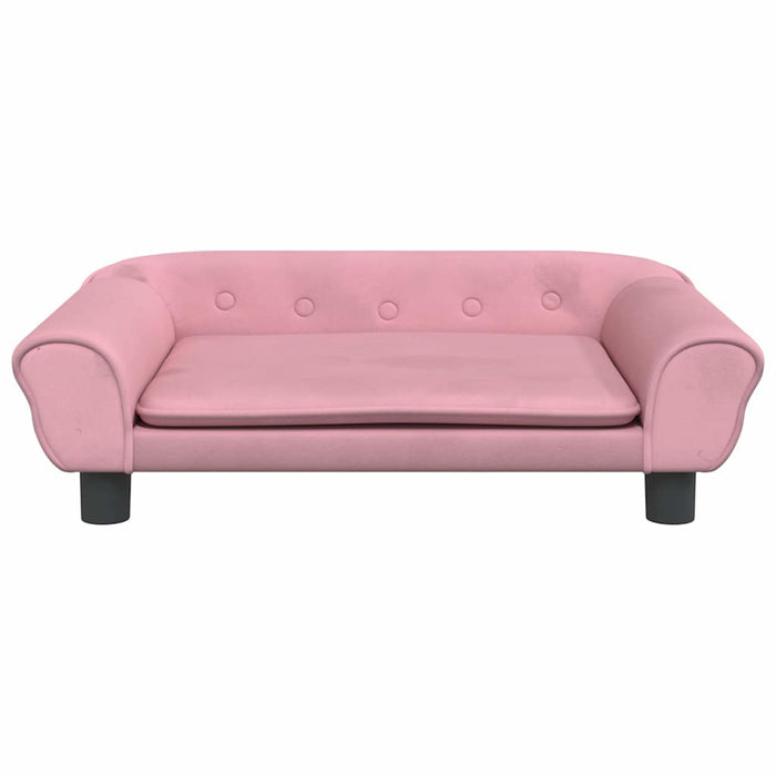Cuccia per cani comodo divano 70 x 48 x 22 cm velluto Rosa 02_0042887
